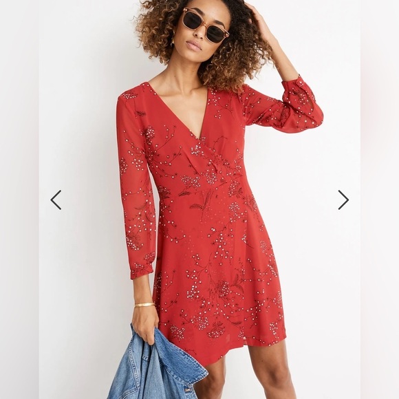 Madewell Dresses & Skirts - Madewell Hazelwood Wrap-Front Mini Dress in Windswept Floral